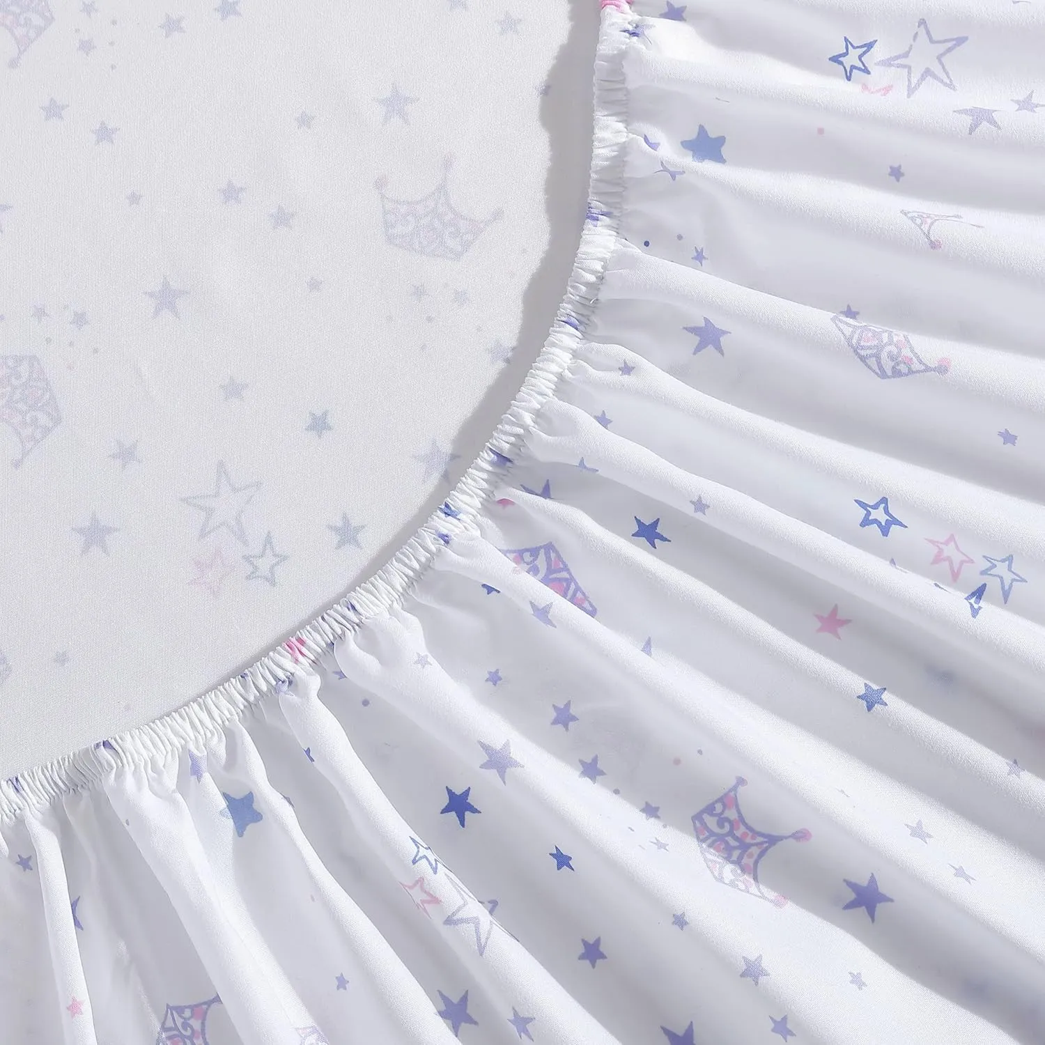 Laura Ashley Kids - Twin Sheets, Soft Wrinkle-Resistant Toddler Bedding Set, Fun & Whimsical Bedroom Decor, Ideal Girl Room Essentials (Dancing Stars Purple, Twin/Twin XL)