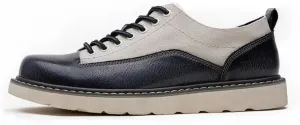 Leather Canvas Oxford Shoes, Men's Casual Retro Sneakers, Low Top, Lace Up, City Commuter, Hybrid Dress, Classic