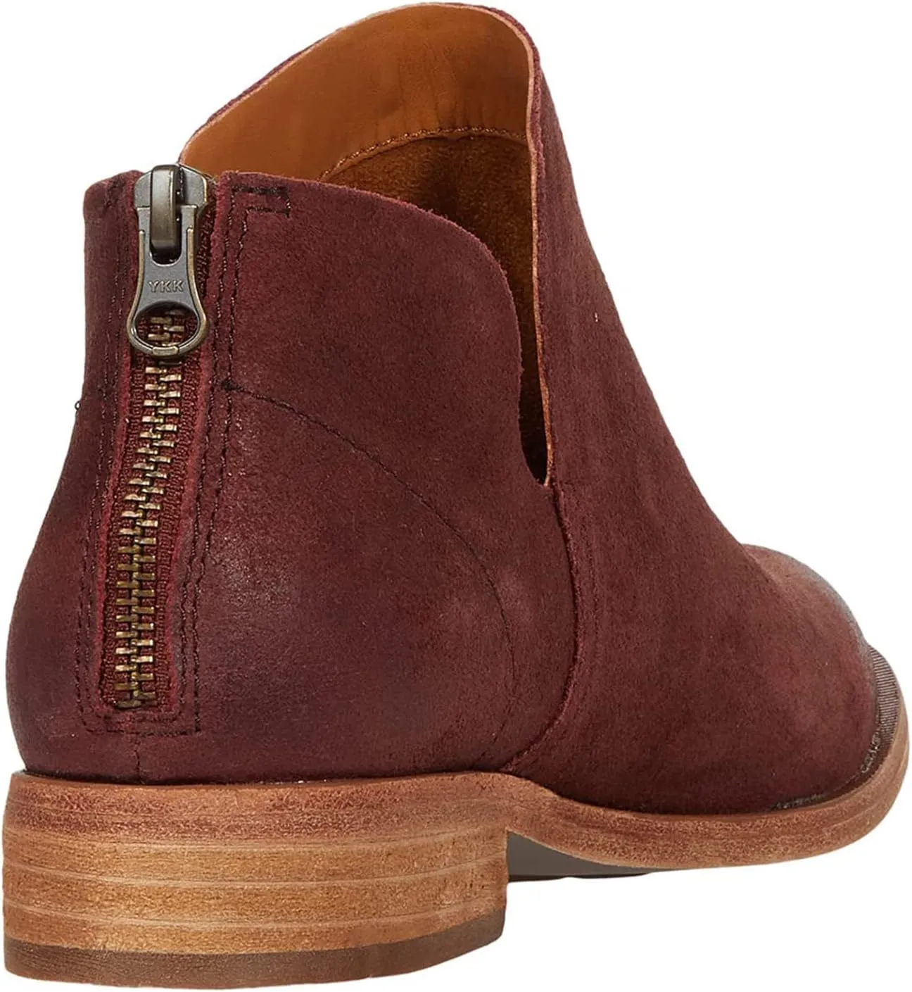 LEHOOR Low Chunky Heel Western Ankle Boots for Women Round Closed Toe V Cut Cowboy Booties Back Zipper 1 inch Stacked Heel Dress Short Boots Cut-Out Casual Classic Office Winter 4-11 M US