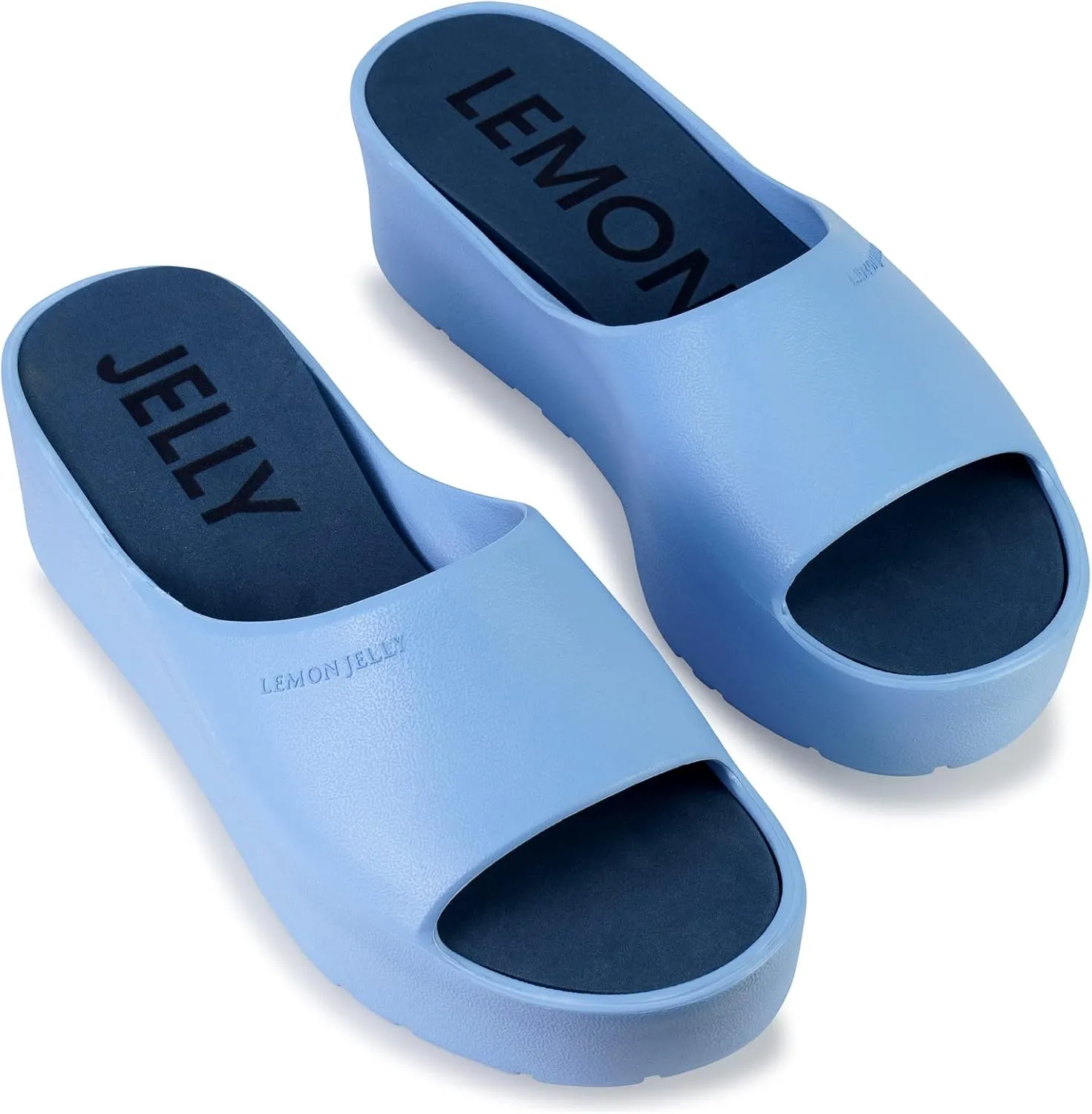 Lemon Jelly Women's Sunny Platform Sandals - Cute Water-Friendly Comfort Wedges for the Beach or Casual Wear - Super Lightweight Slip-On Flip Flops for Ladies