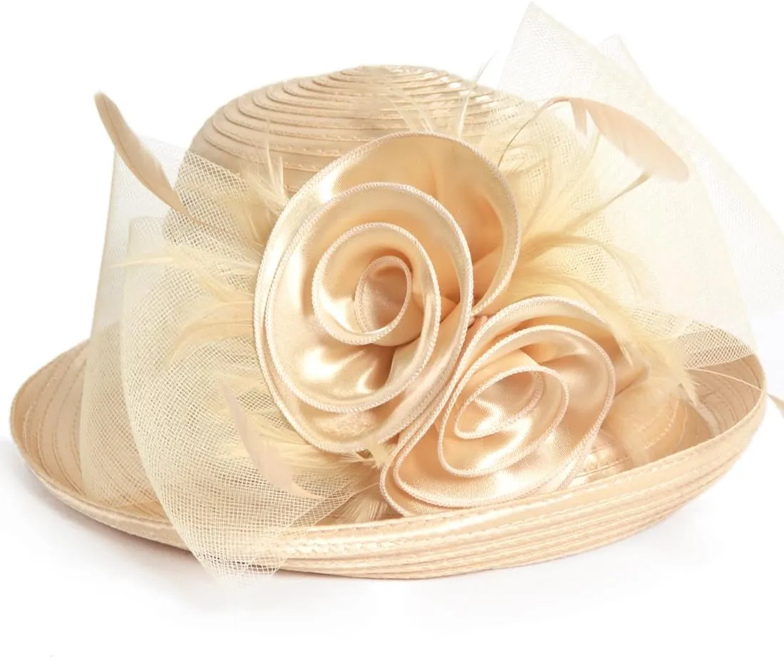 Lightweight Church Derby Dress Wedding Hat #S052