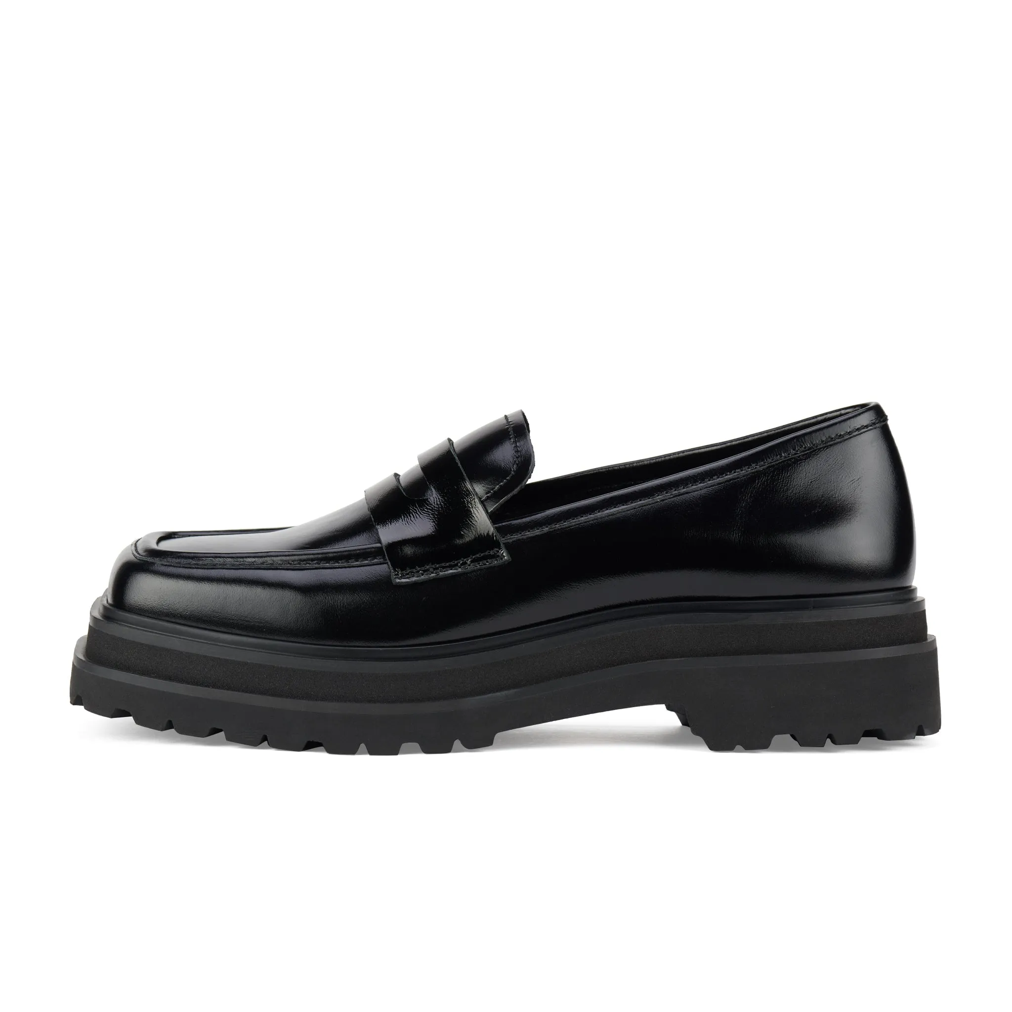Loafer Step Square Toe Black Patent