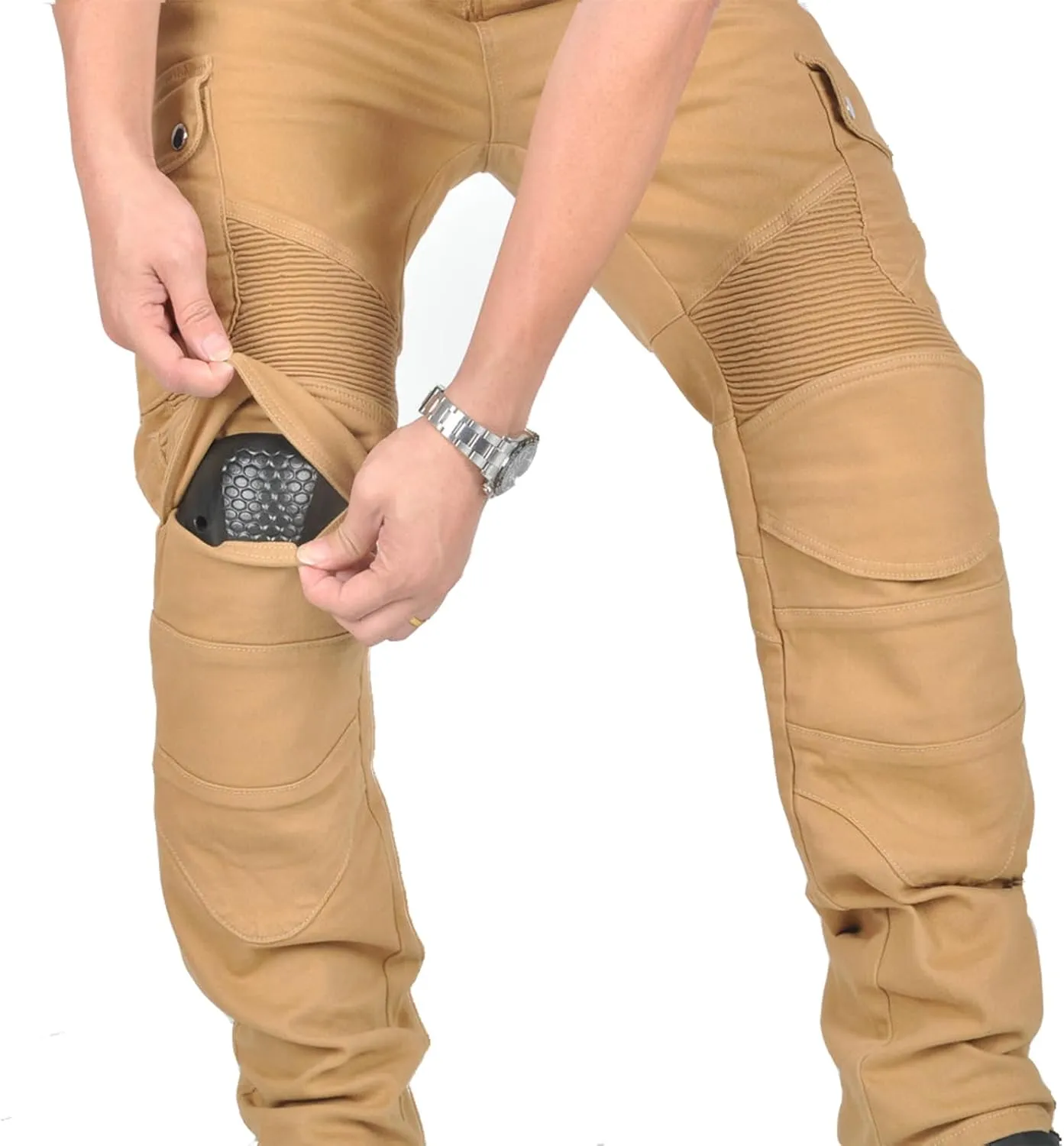 LOMENG Motorcycle Riding Pants Motorbike Motocross Cycling Jeans Safety CE Knee Hip Removable Armored All Seasons for Men