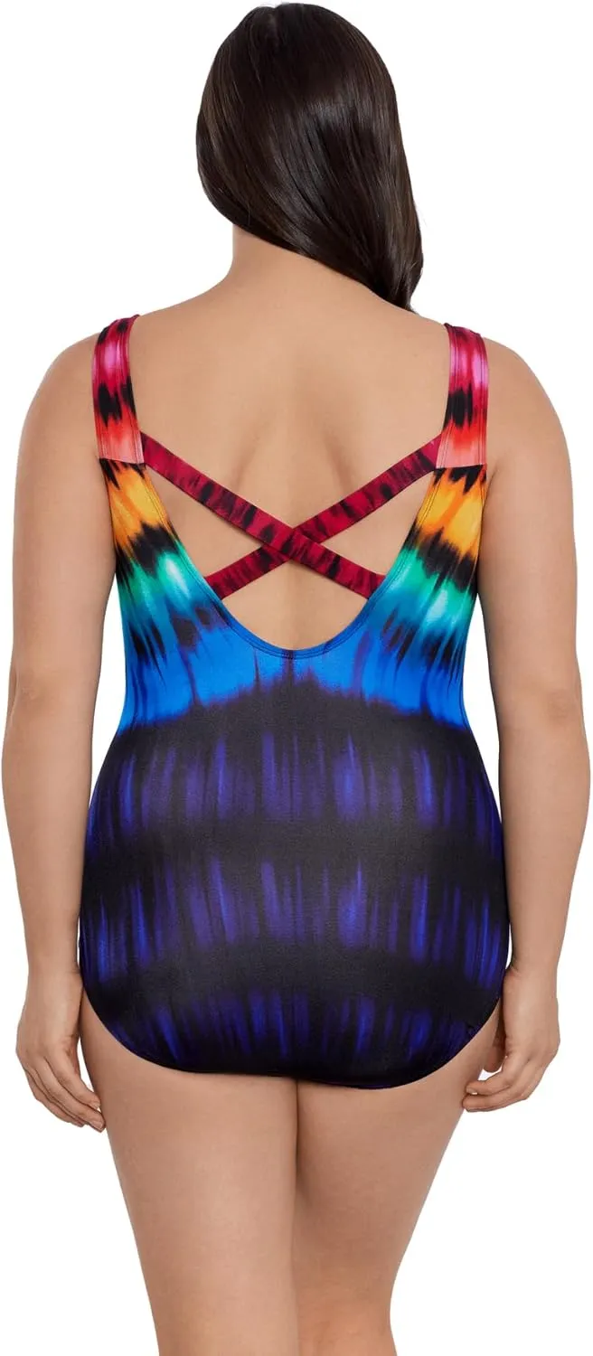 Longitude Women's Swimwear X-Back Tank One Piece Swimsuit