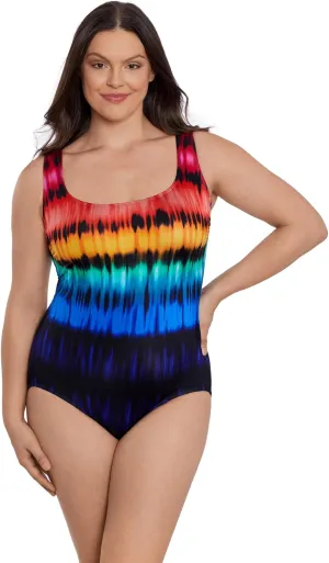 Longitude Women's Swimwear X-Back Tank One Piece Swimsuit