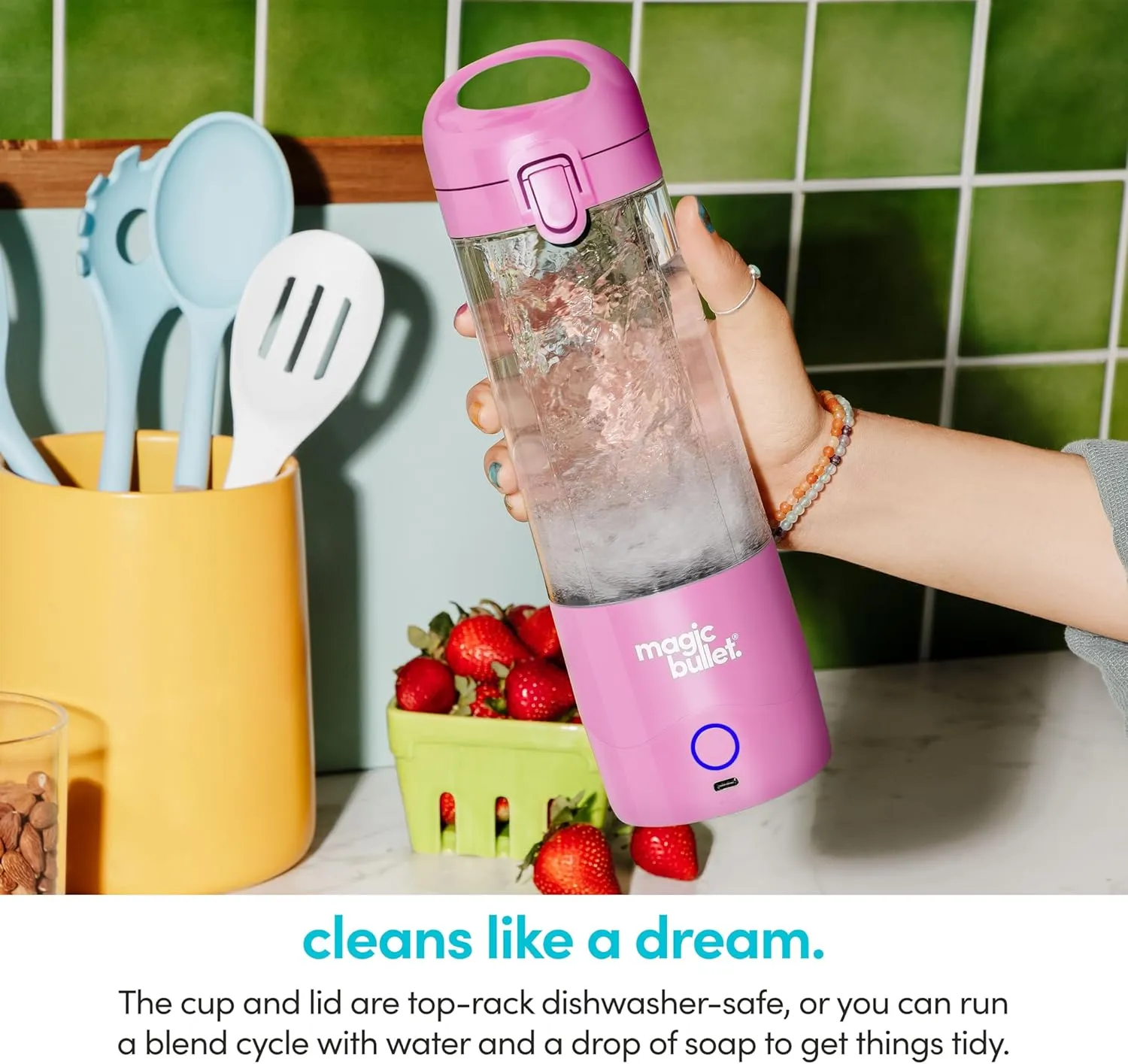 magic bullet Portable Blender MBPB50100FP Flamingo Pink