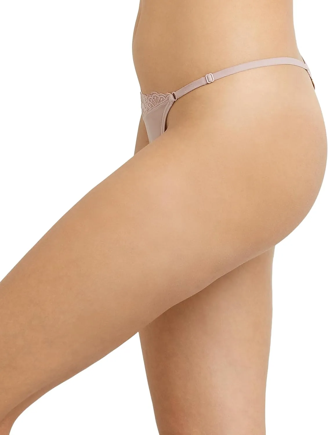Maidenform Women's M Adjustable String Thong Underwear, No show Panties, Multi-way Straps, 3 pack