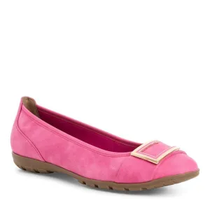 Marco Tozzi Womens Pink Suede Slip-On Flat 2-22111-44