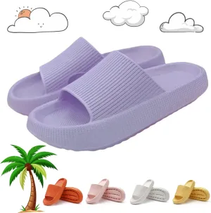 Memory Foam | Slides, Memory Foam Slides, Cloud Slippers for Women and Men, Cloud Pillow Slides Soft Thick Sole