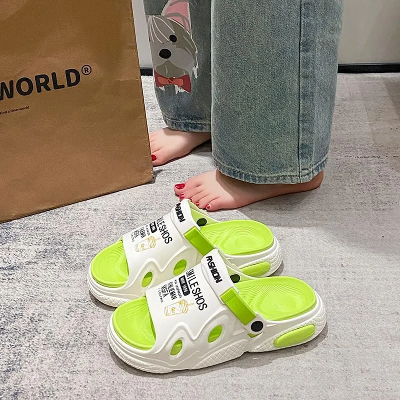 Men's Beach Sandals, Quick-Dry Flip-Flop Slides, Water Resistant Lightweight, Compression Molded Footbed Ultra-Soft Comfort Fit