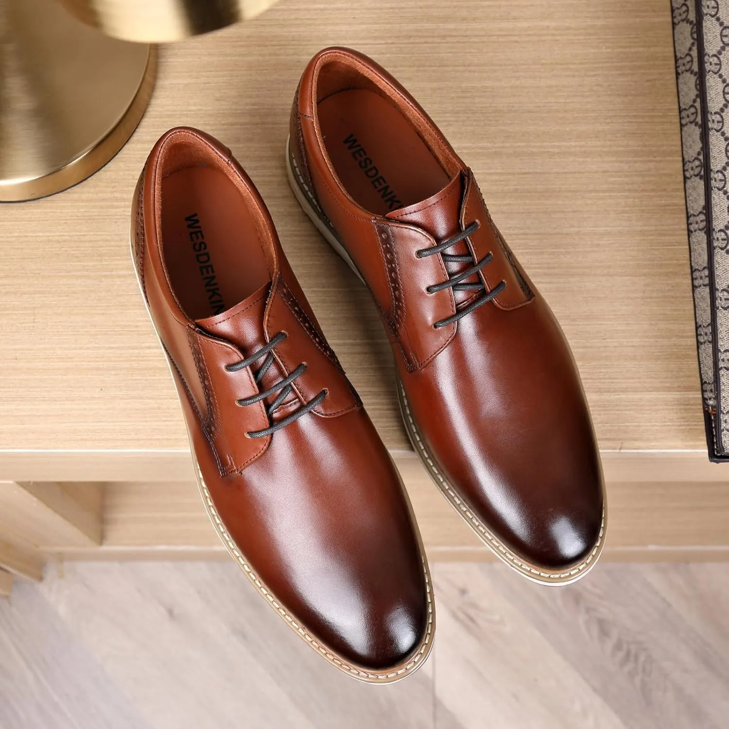 Men's Casual Dress Oxfords Shoes Business Formal Derby Sneakers