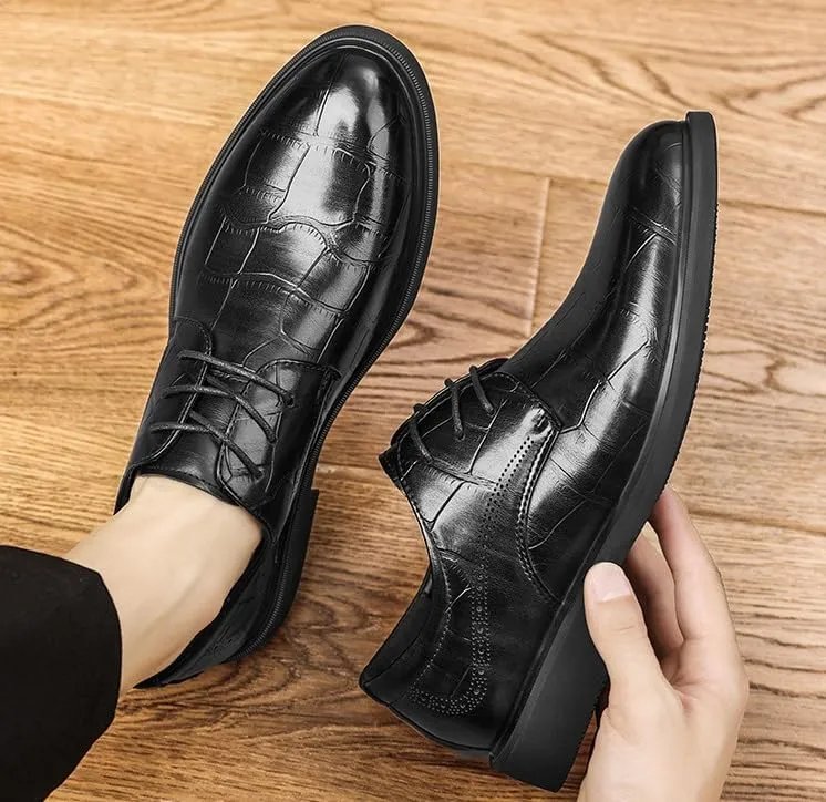 Men's Classic Oxfords Shoes Casual Lace Up Dress Shoes Formal Modern Business Derby Shoes for Men(10)