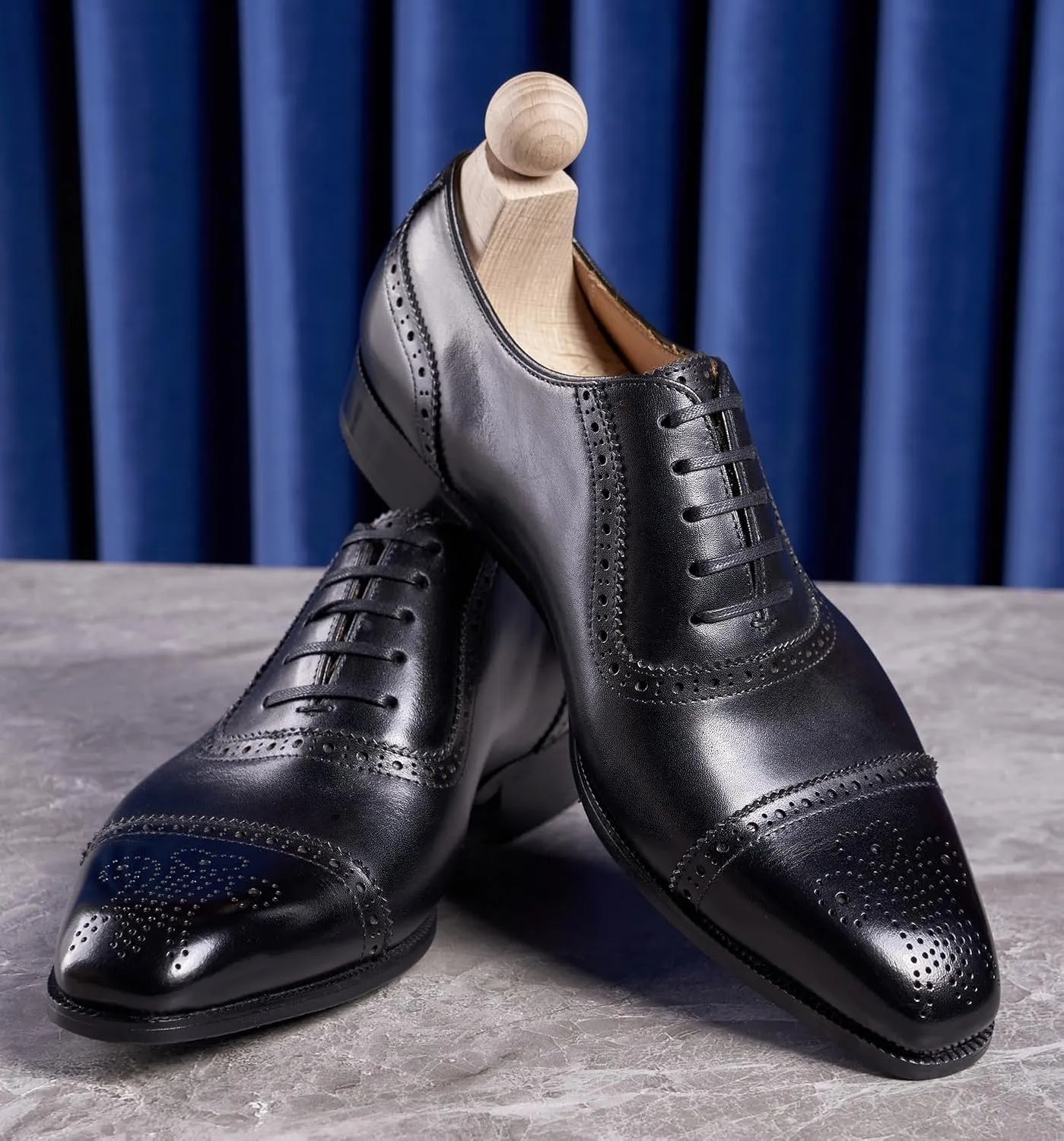 Mens Dress Shoes Formal Oxfords Genunie Leather Modern Cap Toe Brogues Oxford Fashion Prom Wedding Derby Business Casual Suit Shoes Tuxedo Shoes for Men