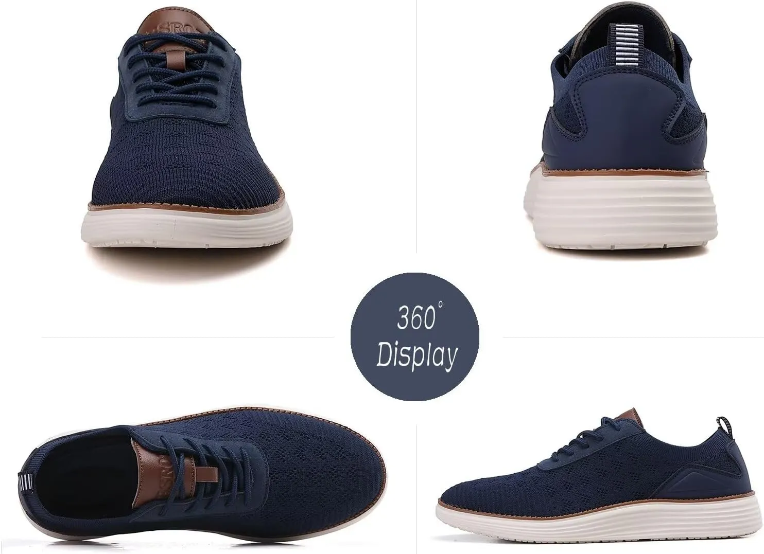 Men's Fashion Dress Sneakers Mesh Oxfords Business Casual Walking Shoes Knit Lightweight Tennis Footwear
