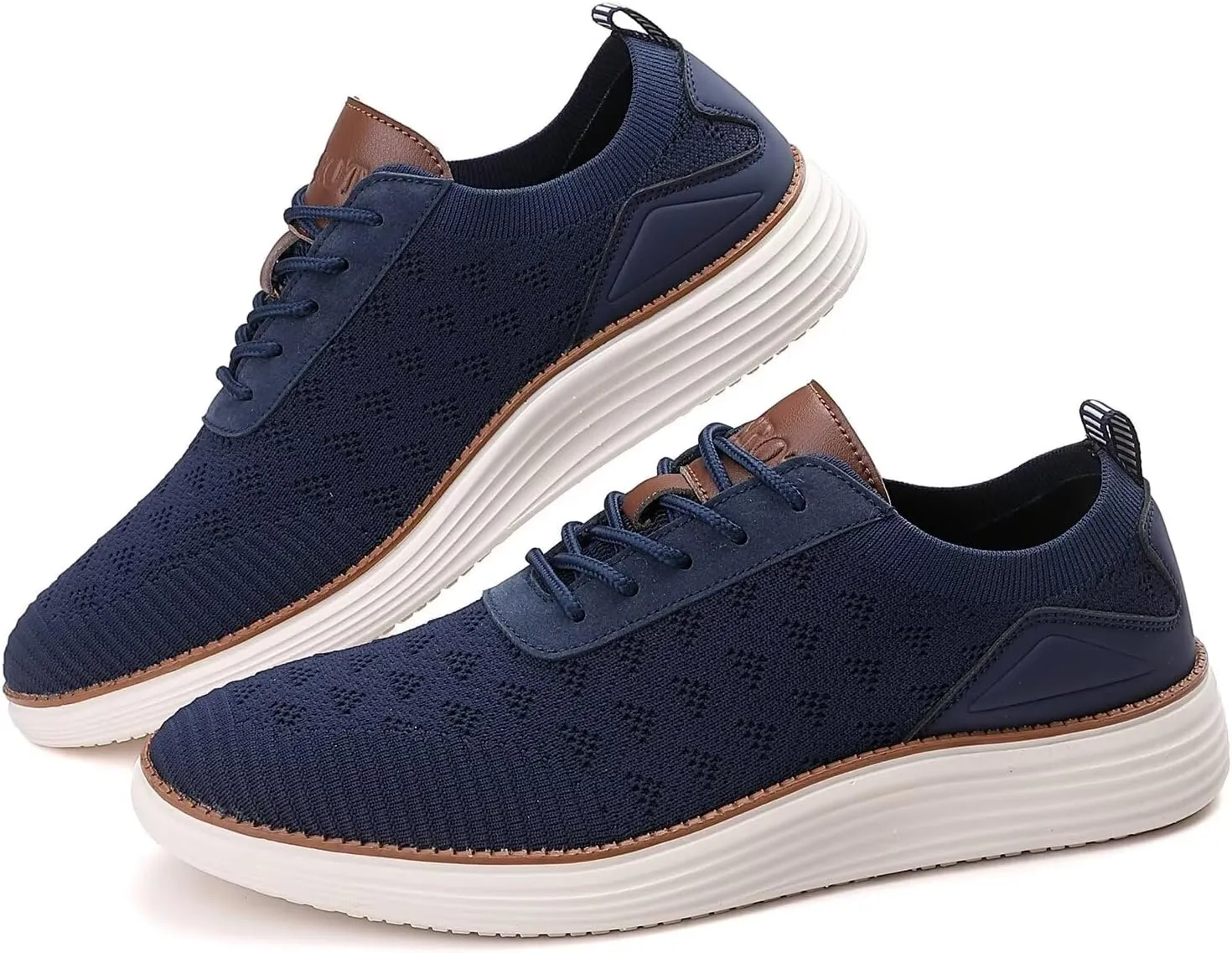 Men's Fashion Dress Sneakers Mesh Oxfords Business Casual Walking Shoes Knit Lightweight Tennis Footwear