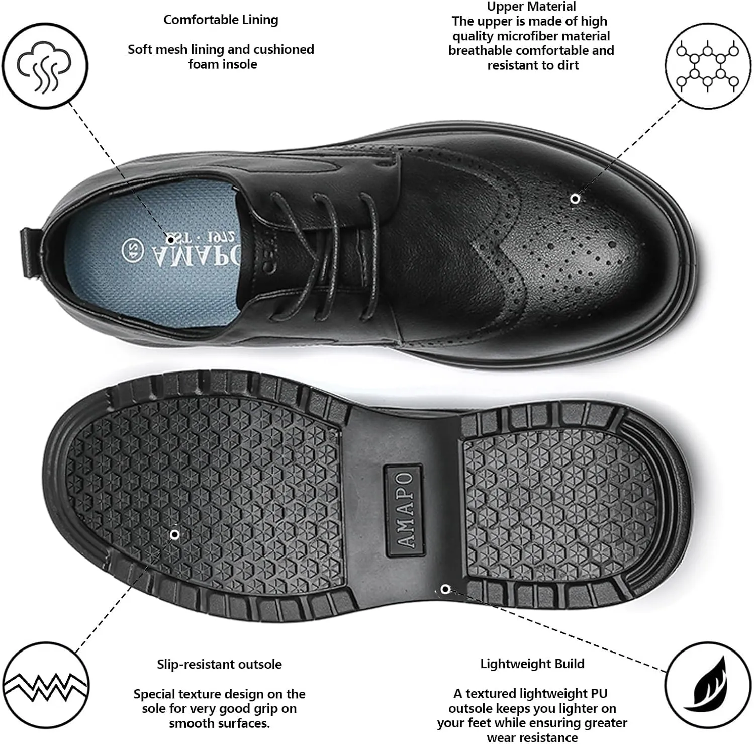 Men's Loafer Dress Shoes Classic Oxfords Shoes for Men Formal Business