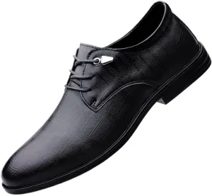 Men's Non-Slip Waterproof Oxford Shoes - Genuine Leather Business Formal Derby Dress Shoes for Men