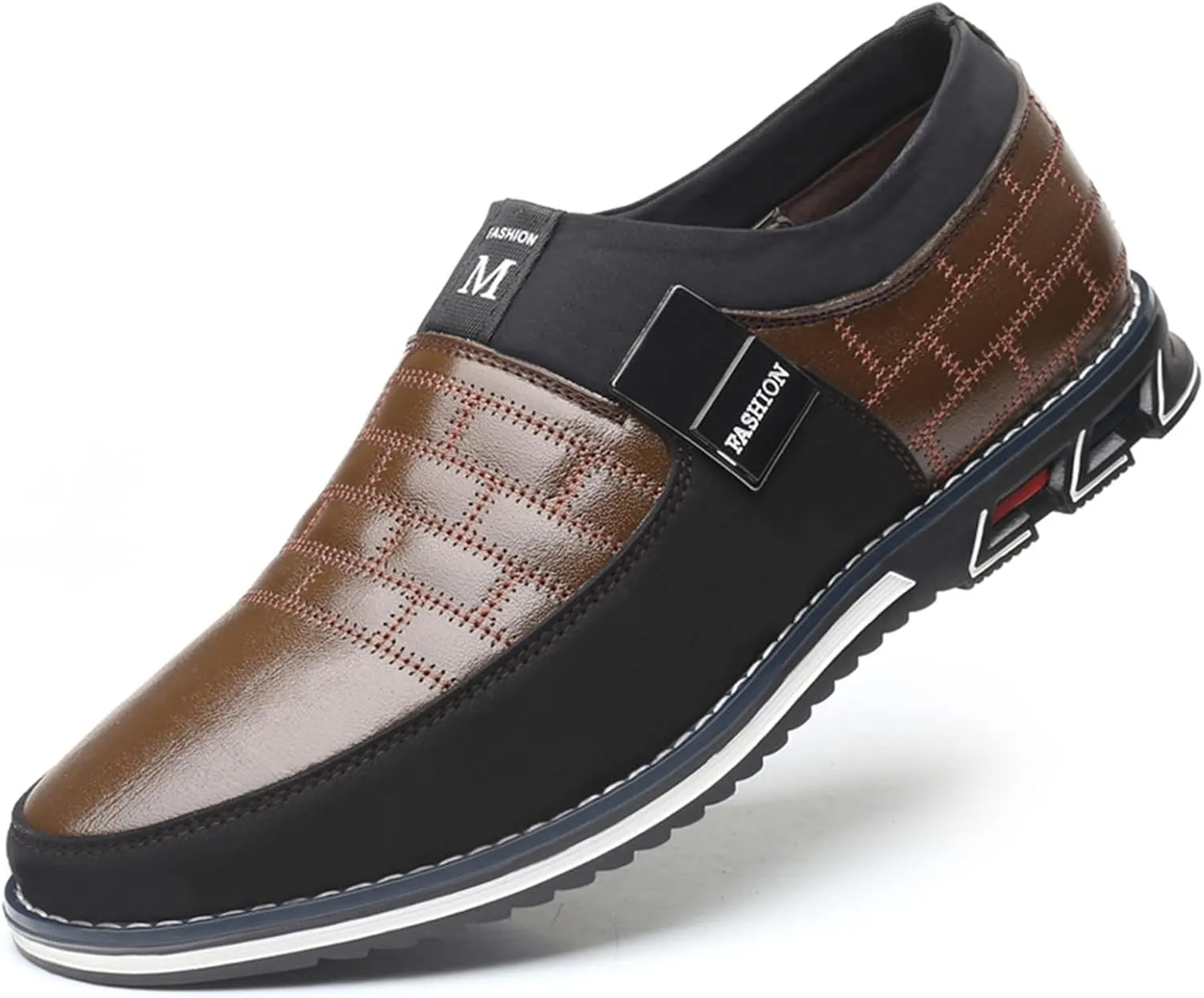 Men’s Oxford Derby Orthopedic Leather Shoes Formal Business Dress Sneakers Casual Walking Driving Slip-on Penny Loafers