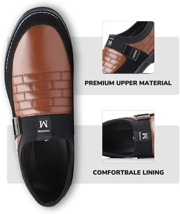 Men’s Oxford No-Stripe Orthopedic Leather Shoes Derby Formal Business Dress Sneakers Casual Walking Driving Slip-on Loafers