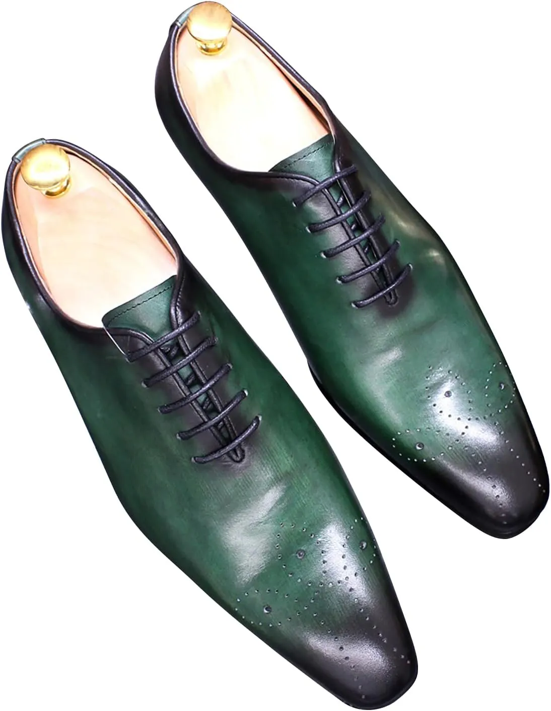 Mens Oxfords Formal Dress Genuine Leather Handmade Derby Casual Brogues Oxfords Tuxedo Fashion Walking Shoes for Men