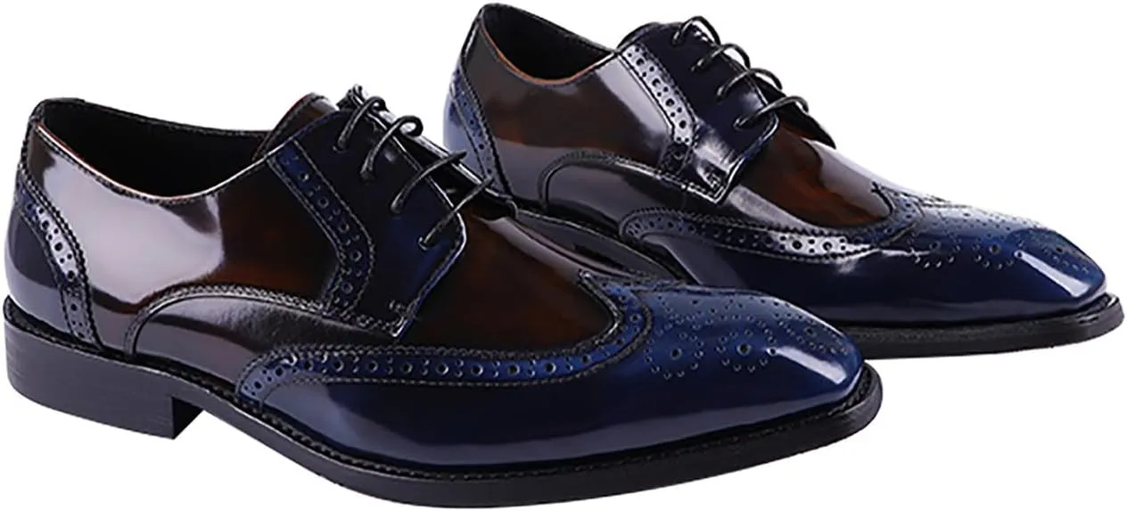 Men's Oxfords Formal Dress Leather Wingtips Brogues Derby Business Casual Fashion Walking Shoes for Men