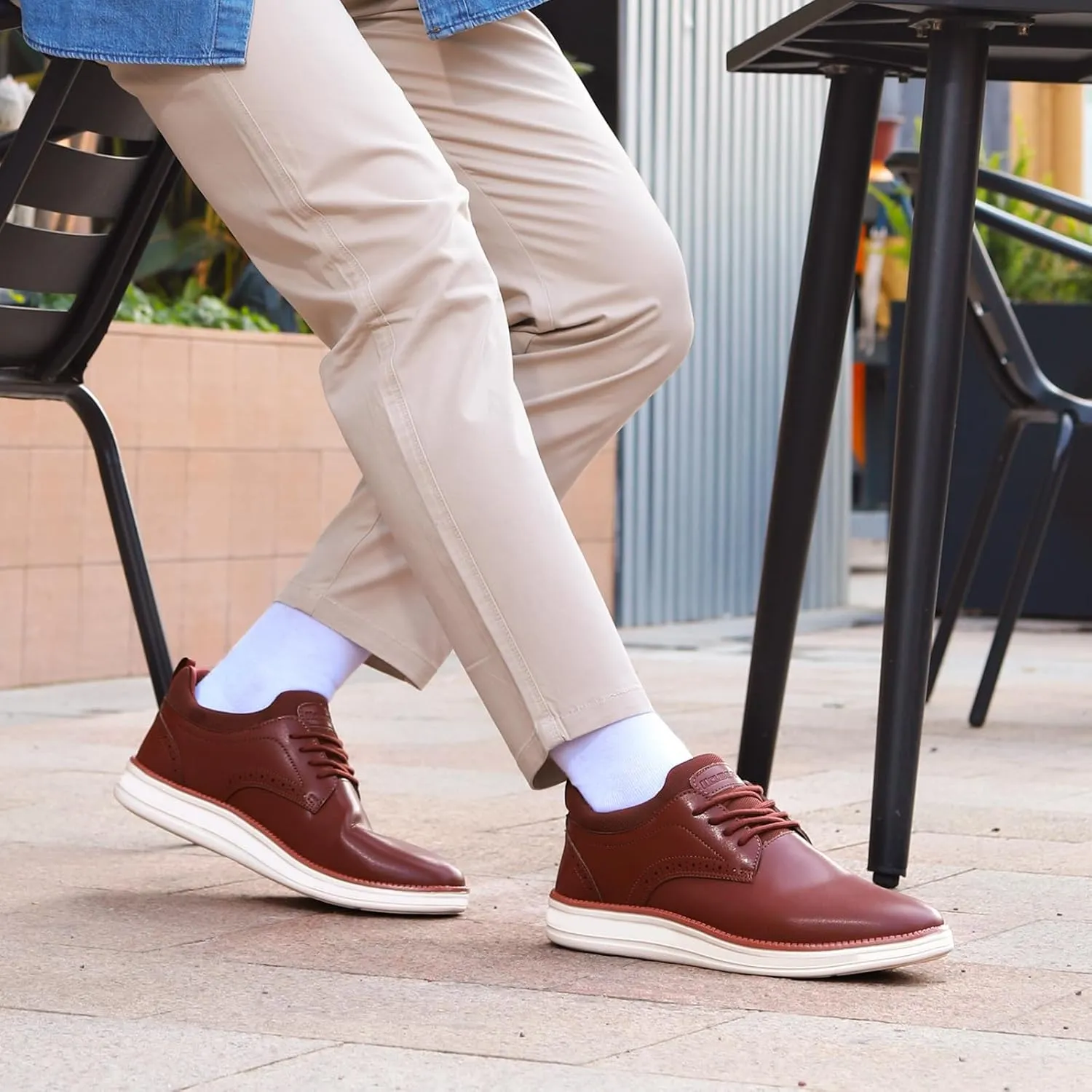 Mens Oxfords Lace-Up Lightweight Casual Busniess Comfortable Dress Shoes for Men