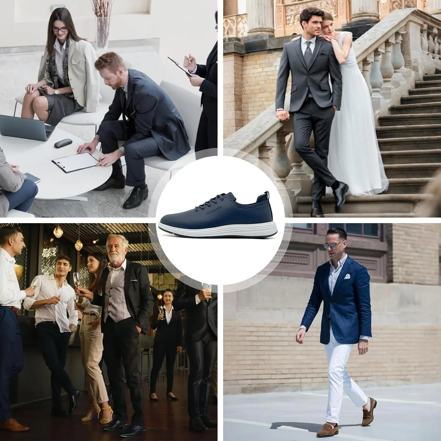 Men's Oxfords Shoes Dress Shoes Classic Business Casual Shoes, Dress Sneakers Formal Lace Up Derby Sneakers for Men