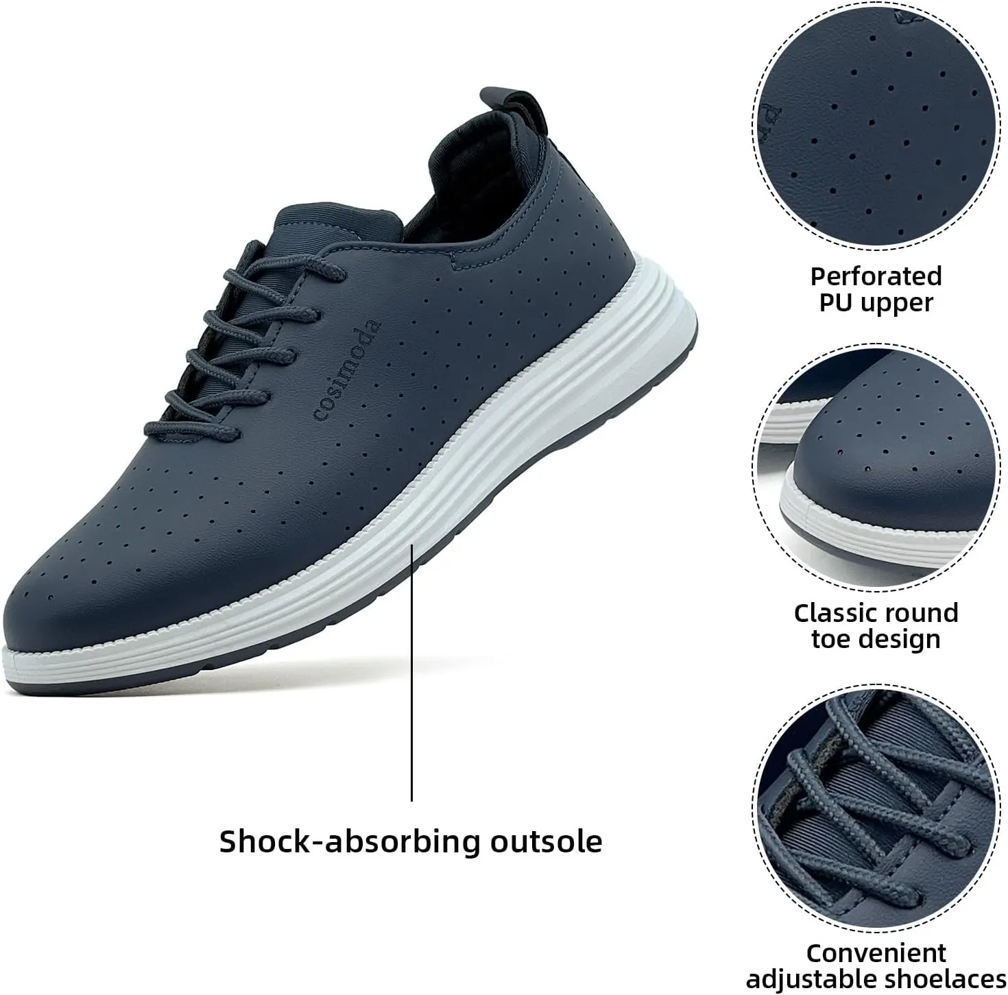 Men's Oxfords Shoes Dress Shoes Classic Business Casual Shoes, Dress Sneakers Formal Lace Up Derby Sneakers for Men