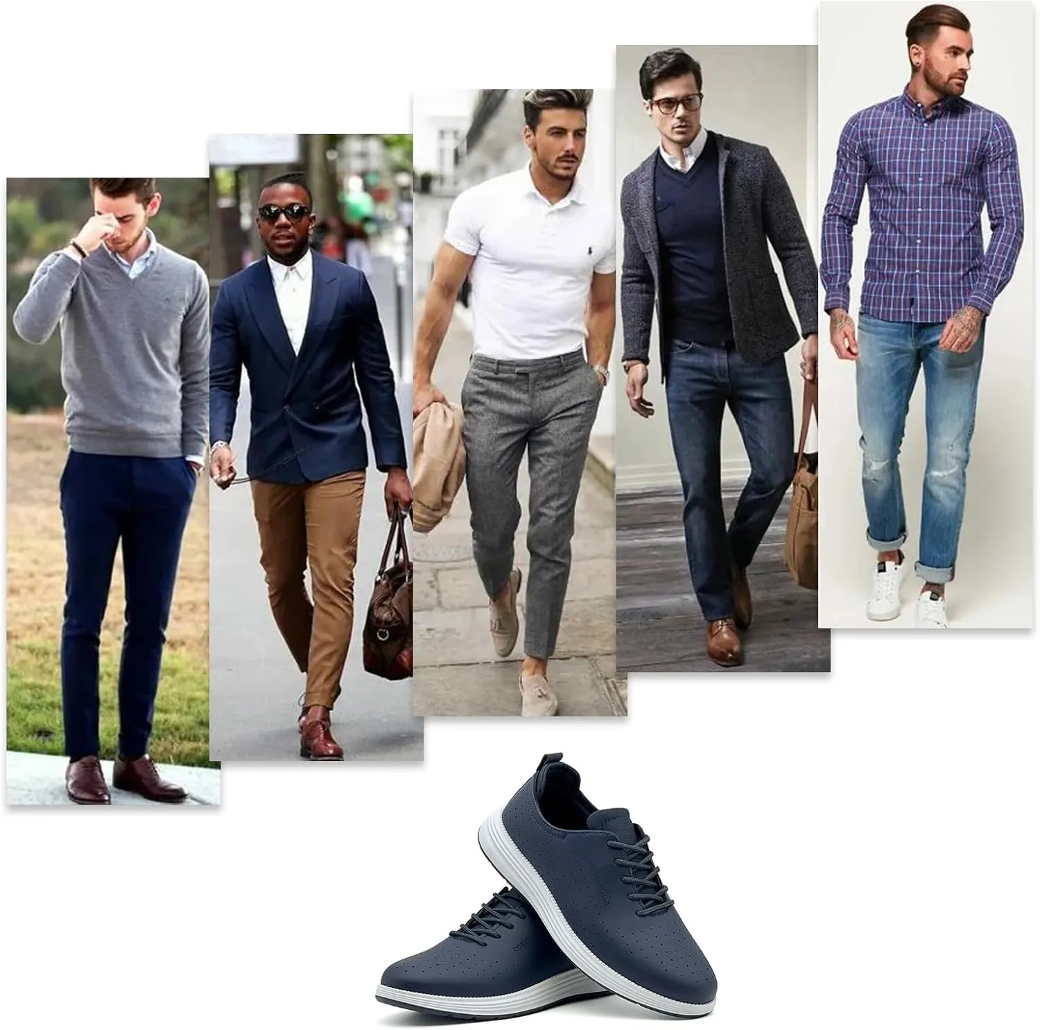 Men's Oxfords Shoes Dress Shoes Classic Business Casual Shoes, Dress Sneakers Formal Lace Up Derby Sneakers for Men