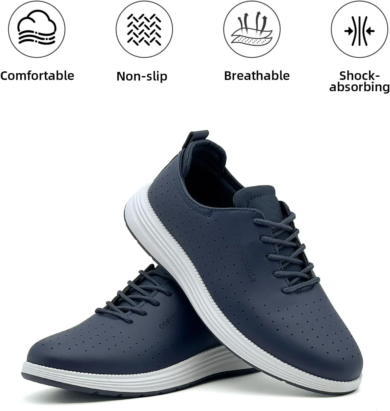 Men's Oxfords Shoes Dress Shoes Classic Business Casual Shoes, Dress Sneakers Formal Lace Up Derby Sneakers for Men