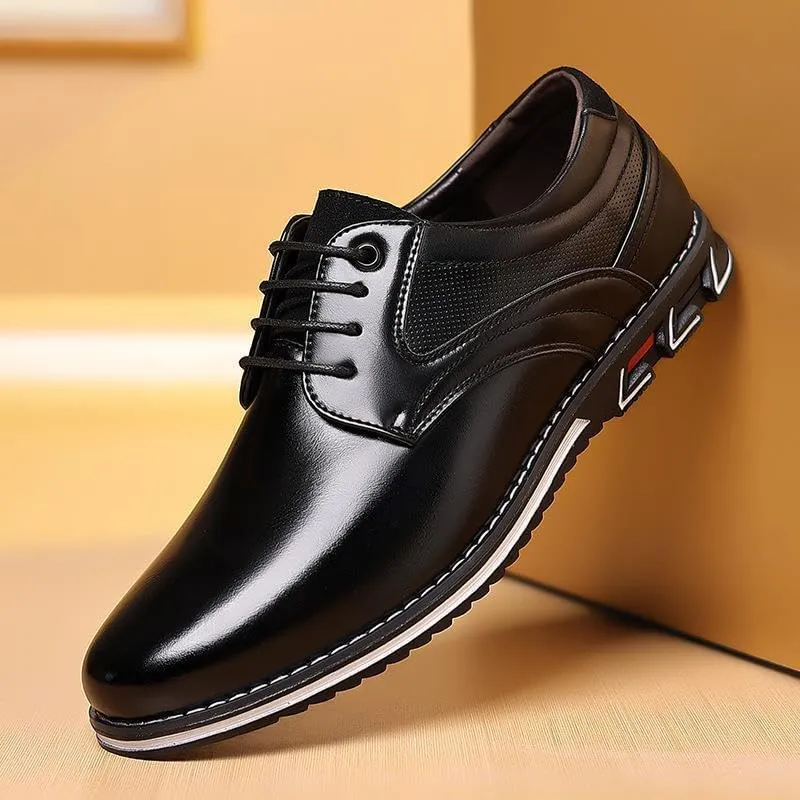 Men's PU Dress Shoes,Oxford Derby Orthopedic Leather Shoes Wear-Resistant,Casual,Non Slip for Office and Daily