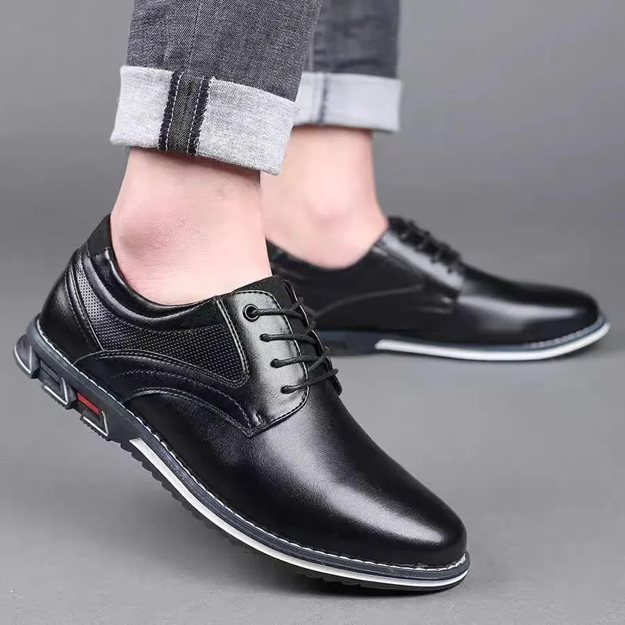 Men's PU Dress Shoes,Oxford Derby Orthopedic Leather Shoes Wear-Resistant,Casual,Non Slip for Office and Daily