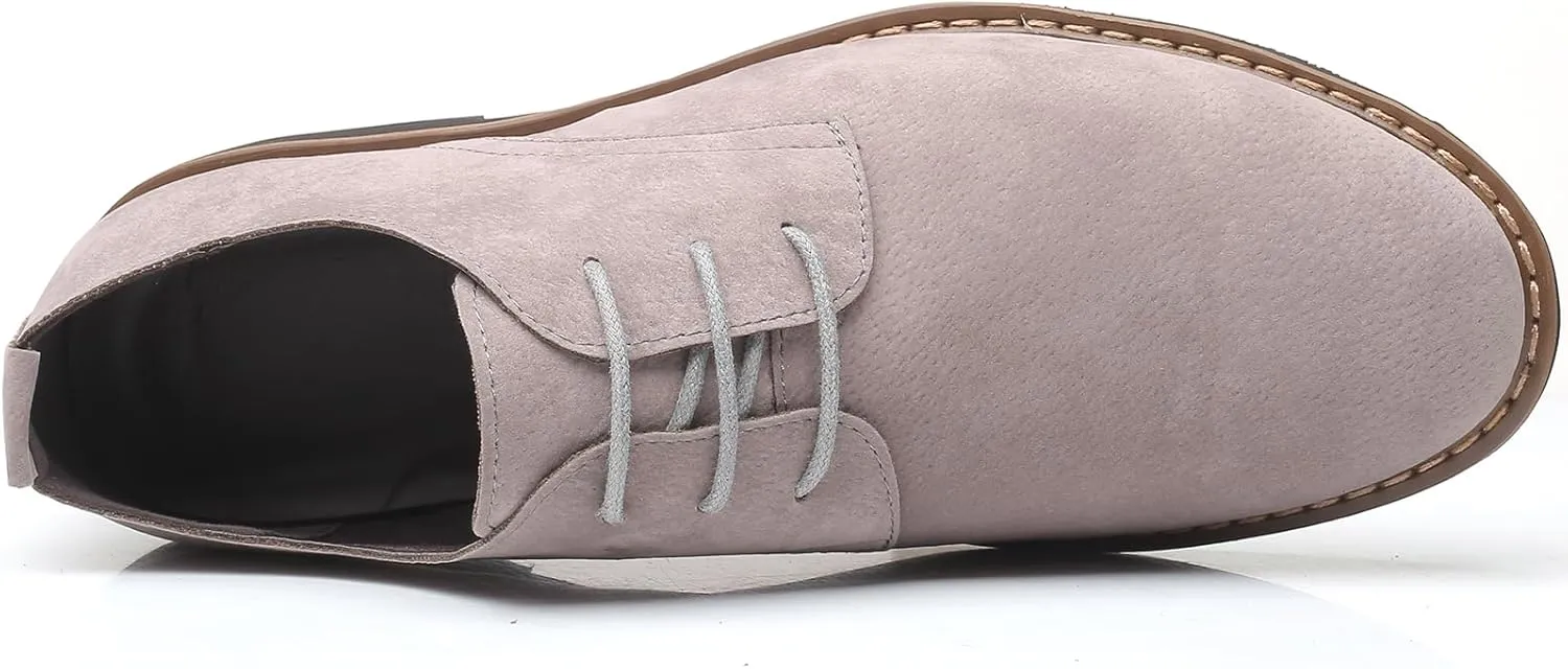 Men's Suede Lace-up Business Formal Dress Derby Shoes Suit Dressy Oxfords Wedding Oxford Flats