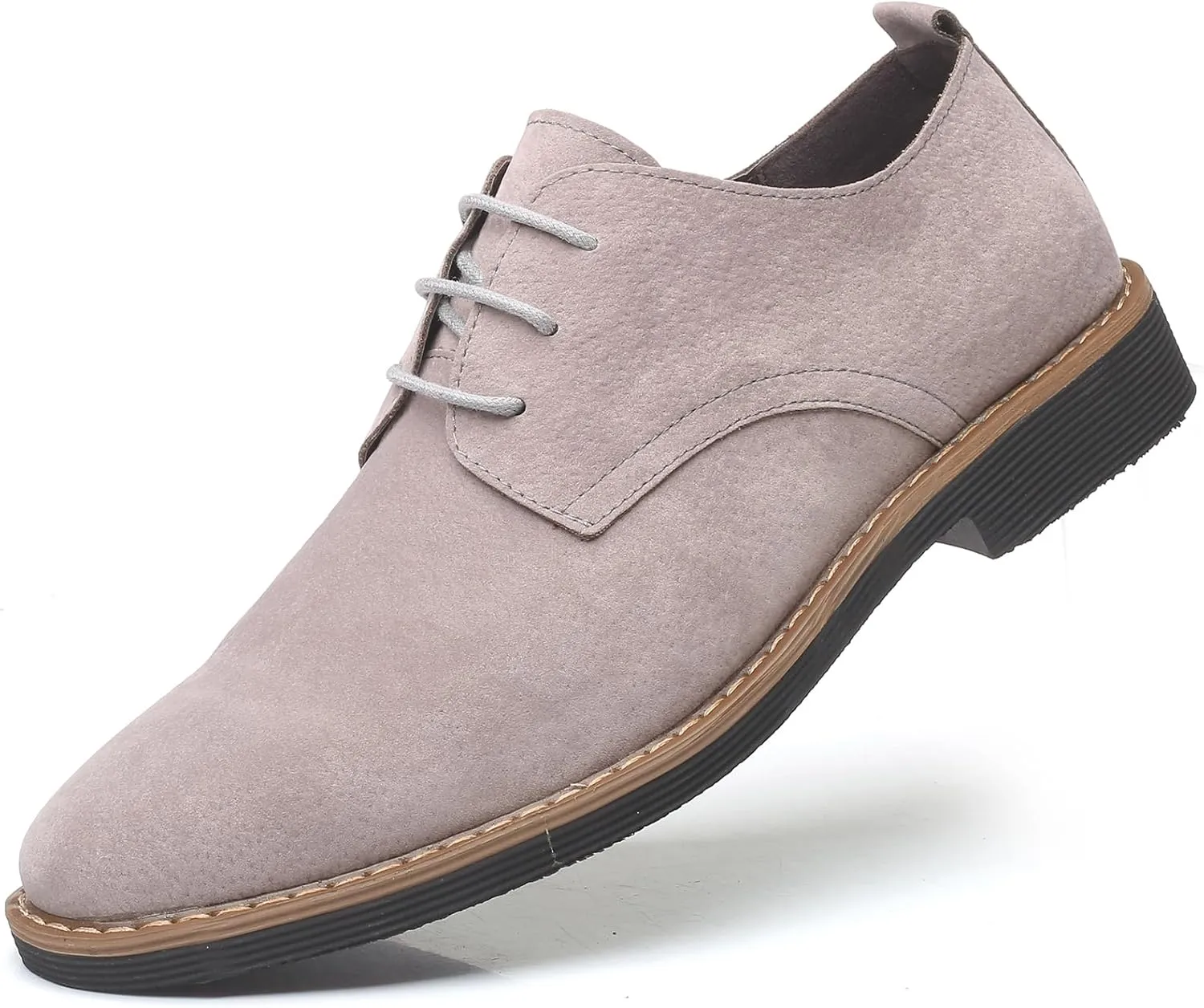 Men's Suede Lace-up Business Formal Dress Derby Shoes Suit Dressy Oxfords Wedding Oxford Flats