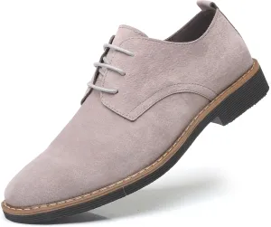 Men's Suede Lace-up Business Formal Dress Derby Shoes Suit Dressy Oxfords Wedding Oxford Flats