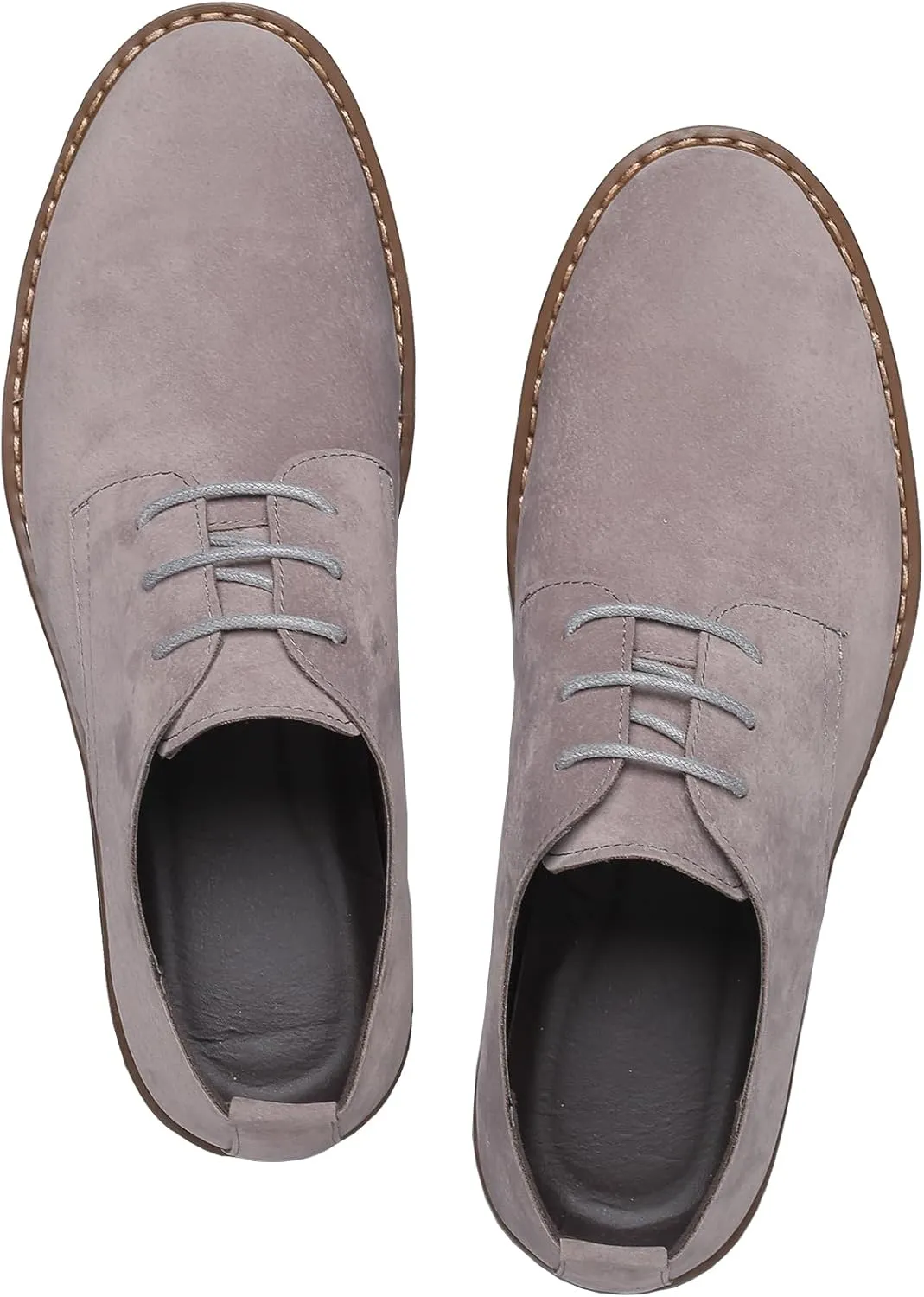 Men's Suede Lace-up Business Formal Dress Derby Shoes Suit Dressy Oxfords Wedding Oxford Flats
