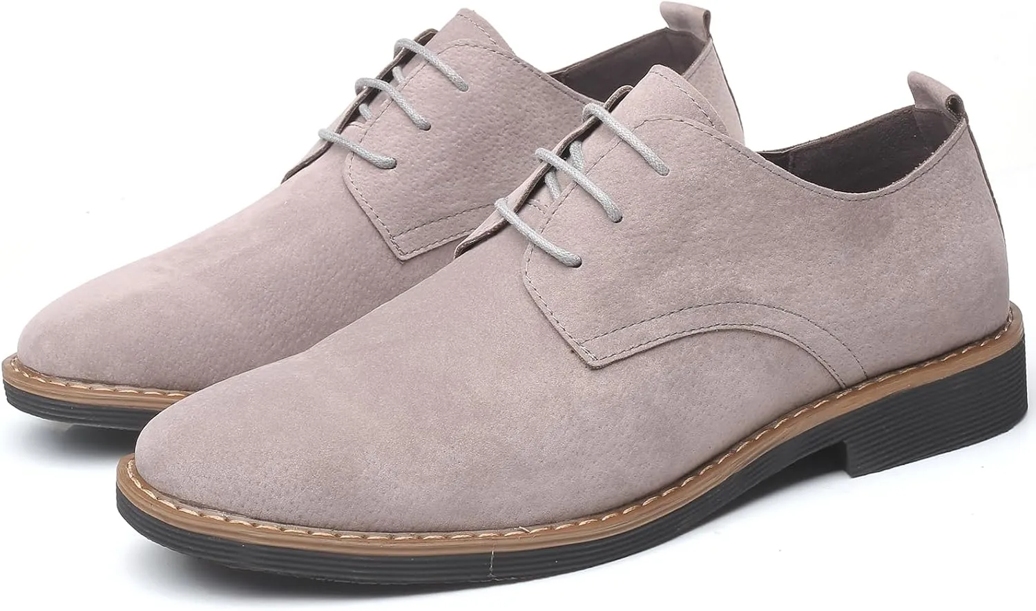 Men's Suede Lace-up Business Formal Dress Derby Shoes Suit Dressy Oxfords Wedding Oxford Flats