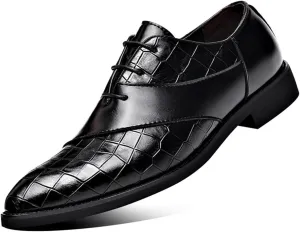 Men's Trendy Dress Shoes Business Formal Lace-up Oxfords Modern Casual Derby Shoes