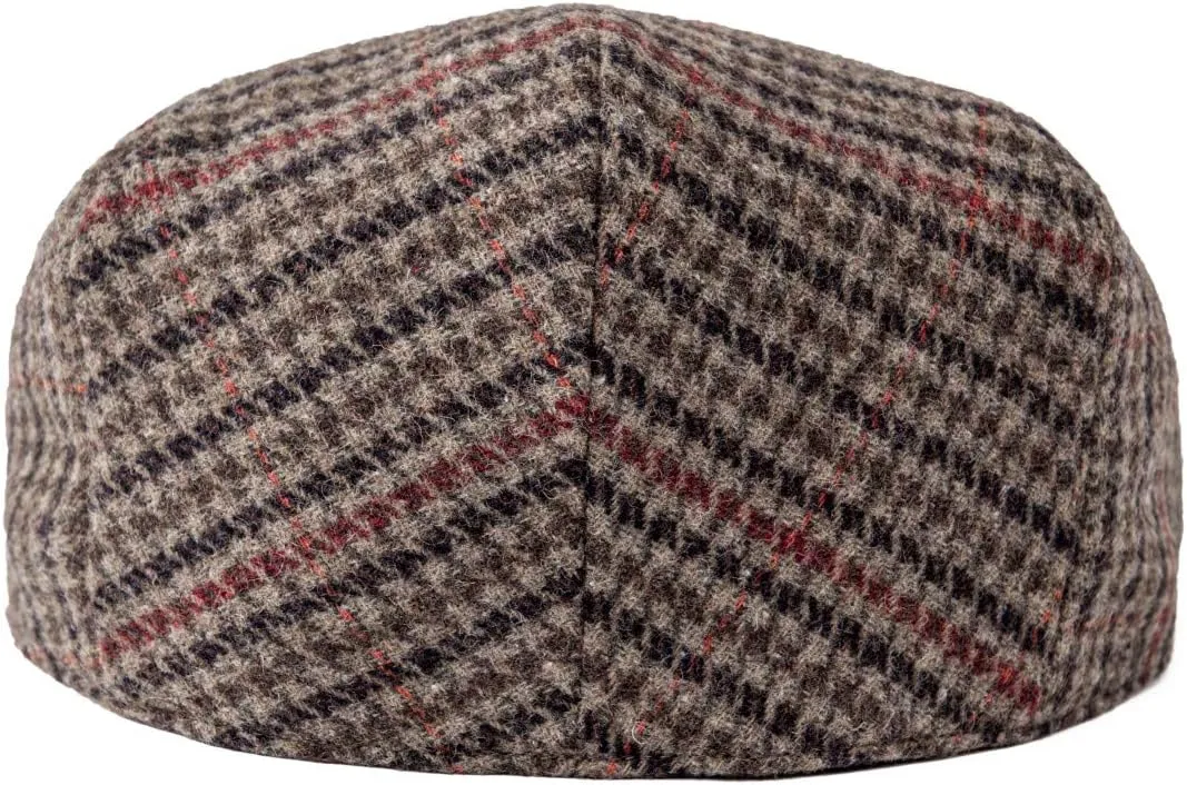 Men's Wool Tweed Newsboy Ivy Cap Gatsby Golf Flat Hat