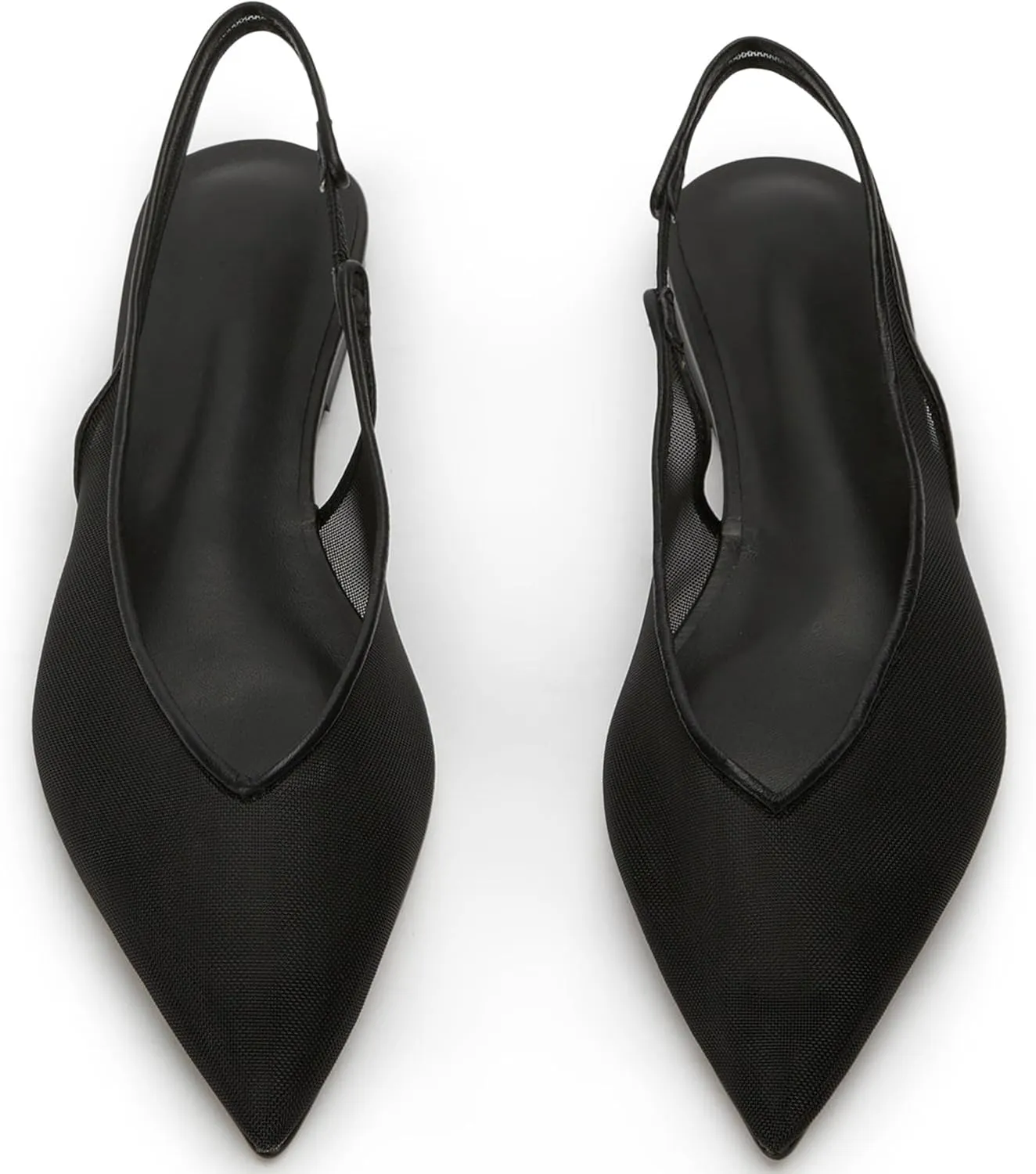 Mesh Flats for Women Pointed Toe Slingback Flats Slip On Casual Work Ballet Flats