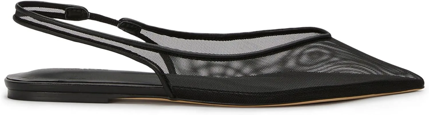 Mesh Flats for Women Pointed Toe Slingback Flats Slip On Casual Work Ballet Flats