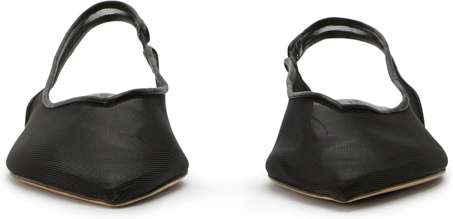 Mesh Flats for Women Pointed Toe Slingback Flats Slip On Casual Work Ballet Flats