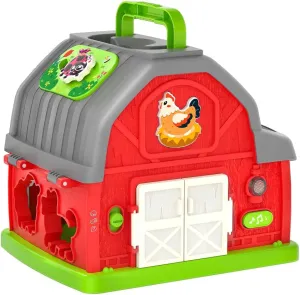 Montessori Learning Toys for 1 2 3 Year Old Boys Girls, Musical Farm Animals for Toddlers 1-3, Interactive Barn Toy with Light & Sound, Birthday Gifts for Baby Kid Toddler Age 12-18 Months
