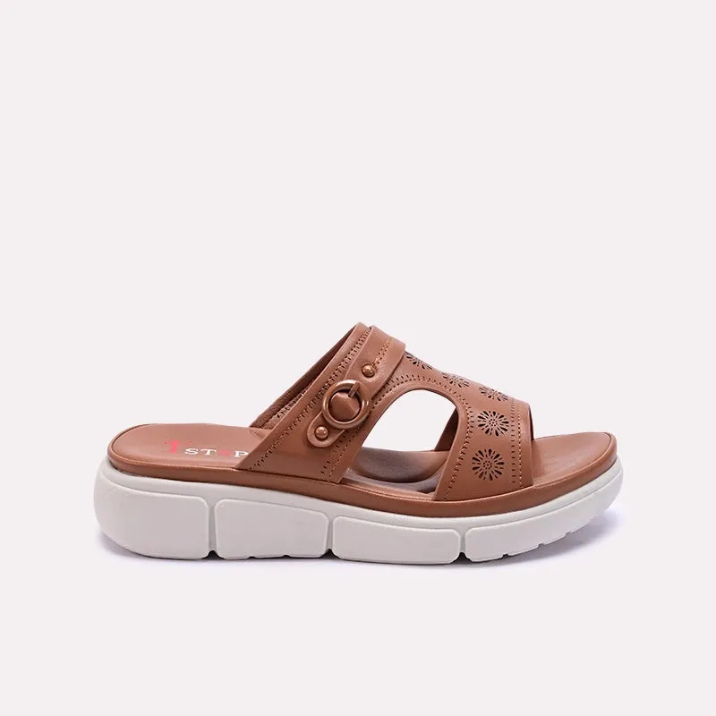 Mustard Soft Chunky Casual Slippers 0413278