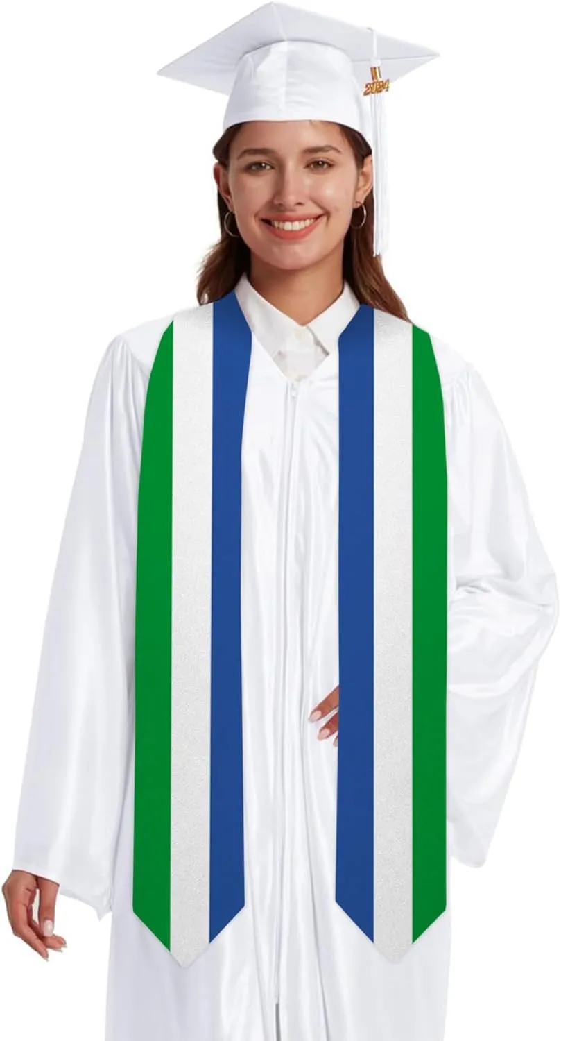 National Graduation Sash/Stole International Study Abroad Unisex Country Flag Graduation Sash