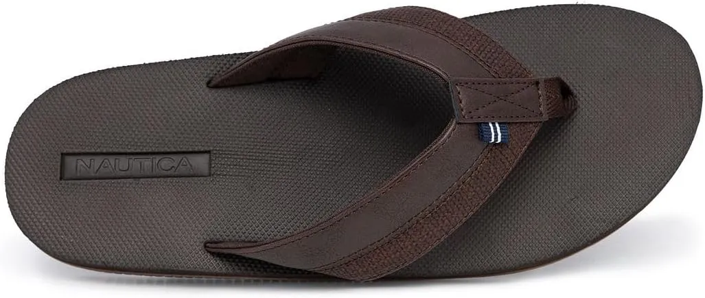 Nautica Men's Flip Flop, Beach Sandal, Boat Slide, Water Slippers