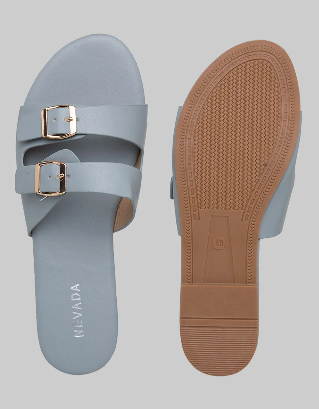 Nevada Slip On Woman Two Buckle Strap