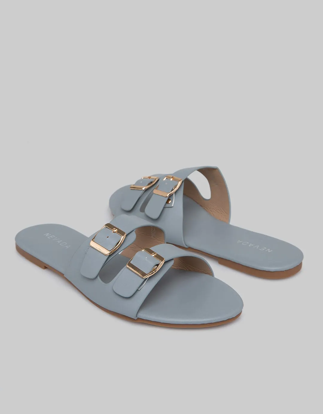 Nevada Slip On Woman Two Buckle Strap