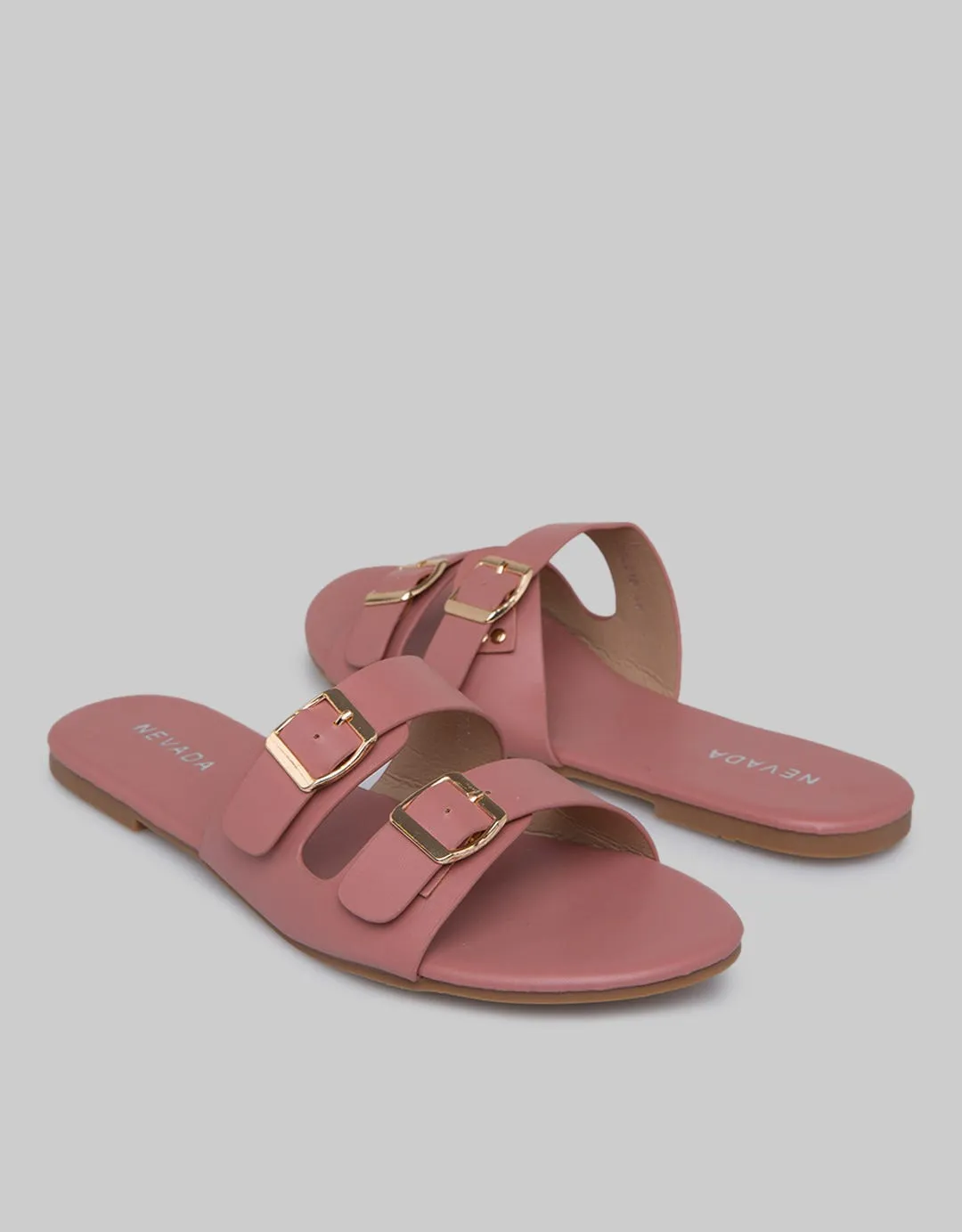 Nevada Slip On Woman Two Buckle Strap