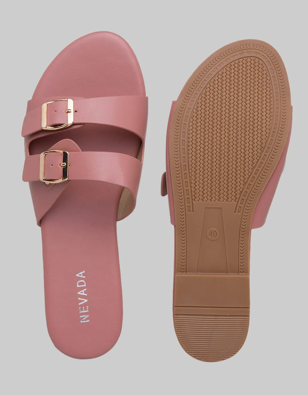 Nevada Slip On Woman Two Buckle Strap